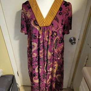 The Albie burnout velvet dress in purple M